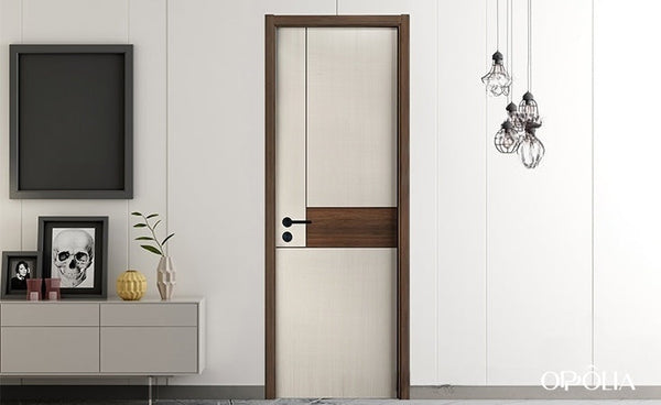 Simple Design PVC Wooden Interior Door OBD21-012