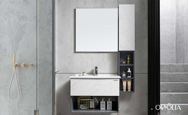 White Modern Bathroom Vanity Design OBV21-012