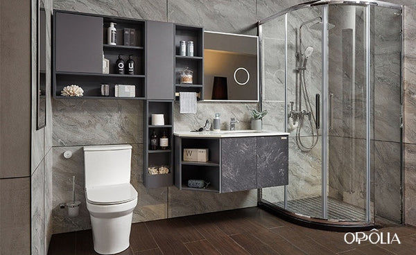 Waterproof Wood Modern Bathroom Cabinets OBV21-015