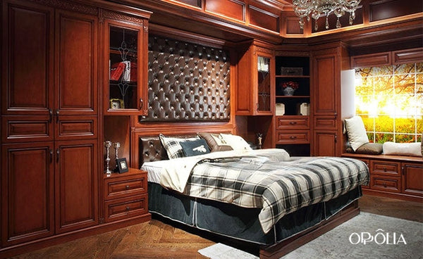 Transitional PP Medium Wood Hinged Wardrobe OBW21-014