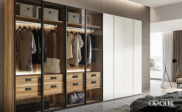Modern Melamine Hinged Built-in Wardrobe OBW21-011
