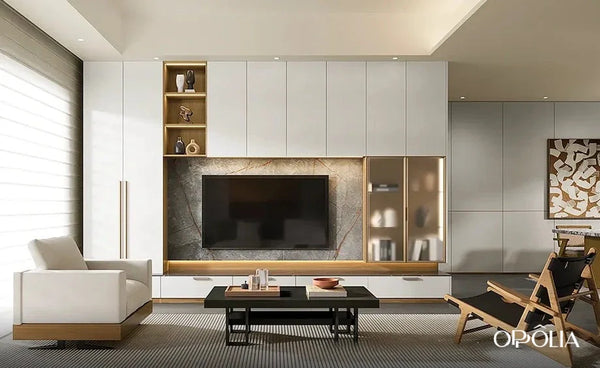 Airis Series Italian White and Wood Minimalist Whole House Interior Design – OB24AP02