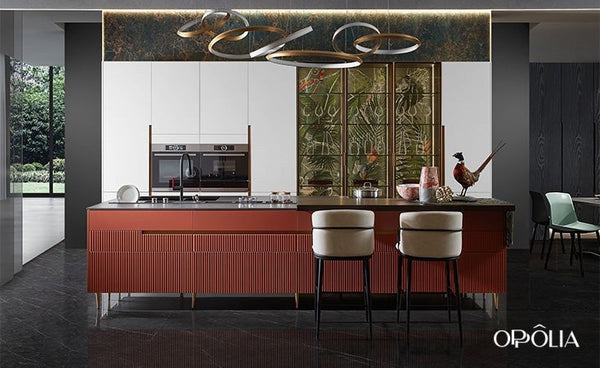 Luxury Kitchen Cabinets with Island OBK22-011