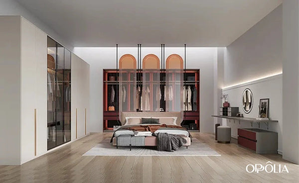 Cilan Series Modern Elegance Two Tone Italian Wardrobe - OBW24L04