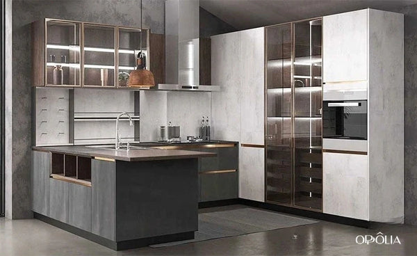UV Lacquer Kitchen Design Modern OBK21-031