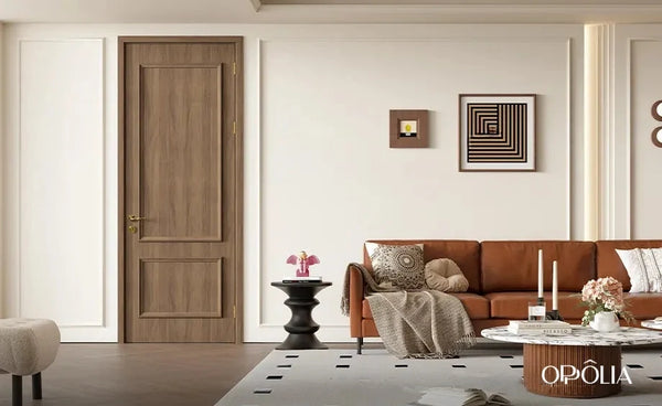 Brown Walnut Shaker Style WPC Door - YDM003D