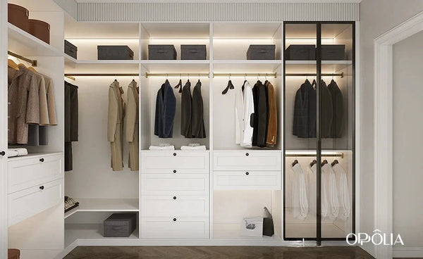Welsh Series Italian Style White Walk-In Closet - OBW24L01