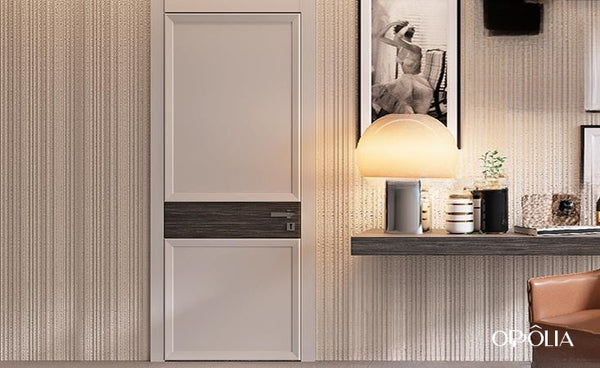 White Lacquer Wooden Flat Door YDJ007D