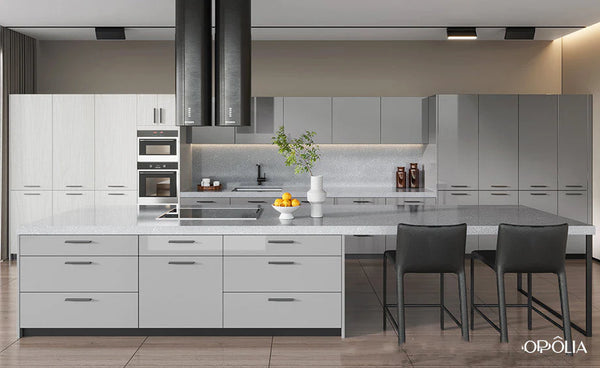 Glossy Ash Gray Rta Cabinets Wholesale