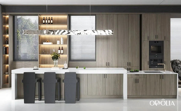 Grey Oak Affordable Stock Kitchen Cabinets