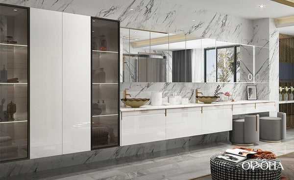 Large Bathroom Vanity With Makeup Table OBV22-DR