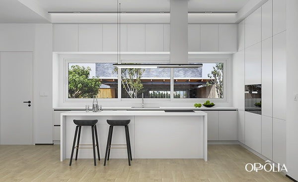 Minimalist Kitchen Design in White OBK22-L14