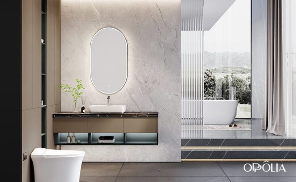 Modern Bathroom Vanity with Toilet Cabinets BLWY23004