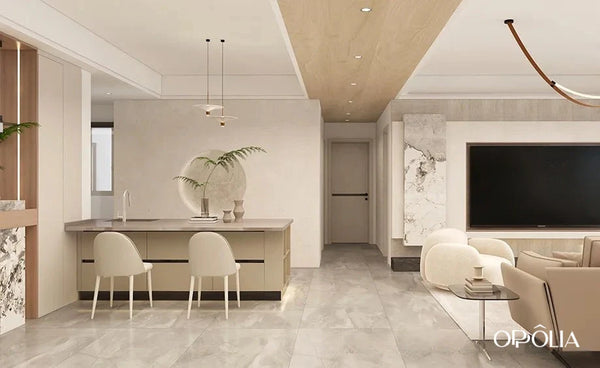 Modern Large Apartment Design in White and Wood Tone OB23-Apart03