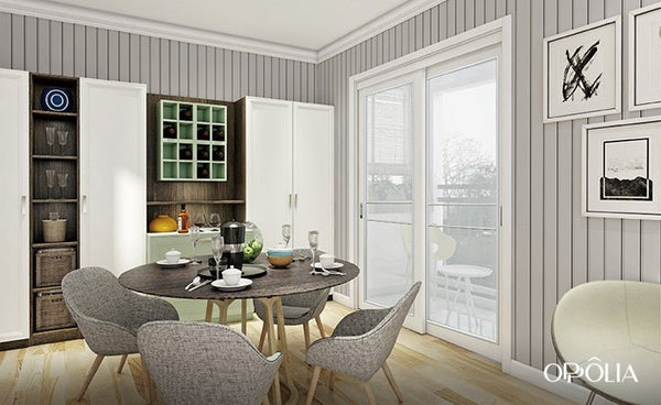 Modern White Slidng Glass Patio Door YDM003Y