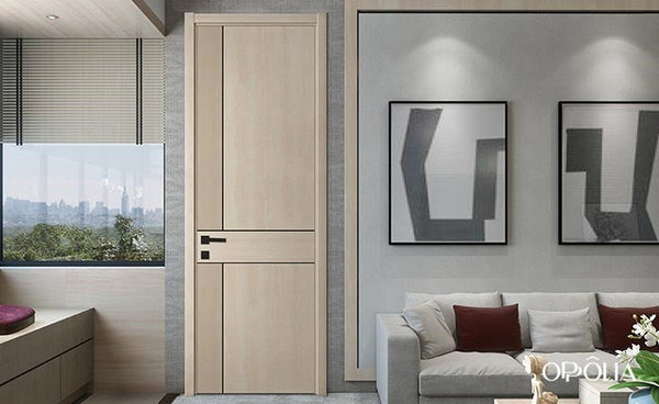 Beige Natural Wood Internal Single Door YDG041D