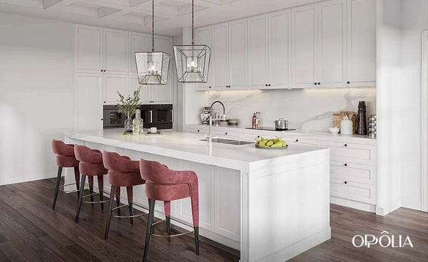 White Shaker Style Frameless Kitchen Cabinets OBK22-L03