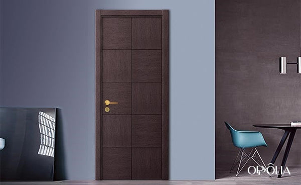 Modern Dark Wood Veneer Internal Door YDG028D